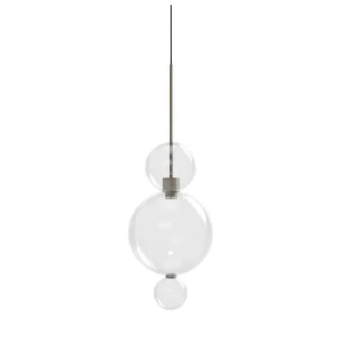 Karman Opium 3 Transparent/Semi Glossy Aluminium – pendel — produktfoto