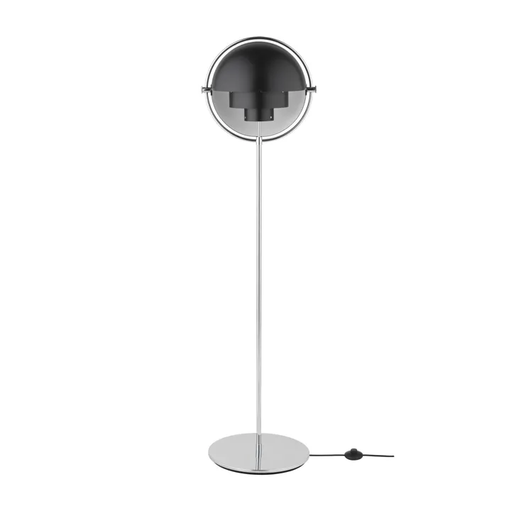 GUBI Multi-Lite Krom & Sort – gulvlampe — produktfoto