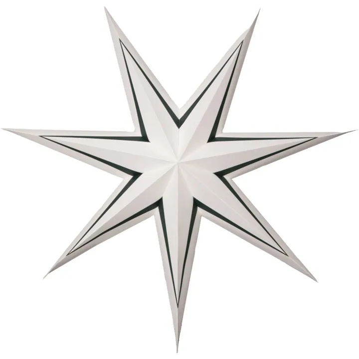 Star Trading Stripe papirstjerne, grøn, 80 cm – dekorationslys — produktfoto