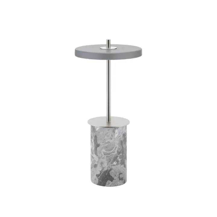 Umage Asteria Move Mini Grå Marmor/Stål – transportabel bordlampe — produktfoto