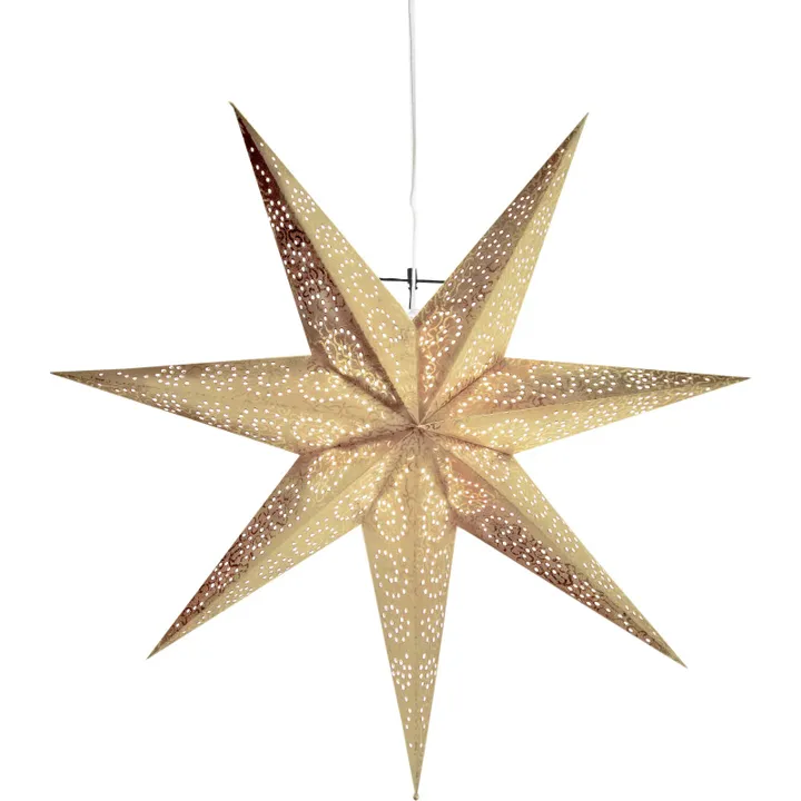 Star Trading Antique julestjerne med lys, 60 cm, guld – dekorationslys — produktfoto