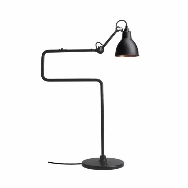 La Lampe Gras N317 Mat Sort & Mat Sort & Kobber – bordlampe — produktfoto