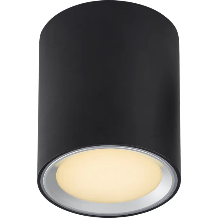 Nordlux Fallon Long påbygningsspot, sort – spot — produktfoto