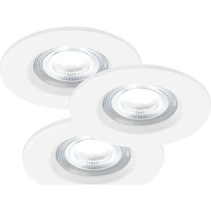 Nordlux Smart Don indbygningsspot, hvid, 3-pak – indbygningsspot — produktfoto