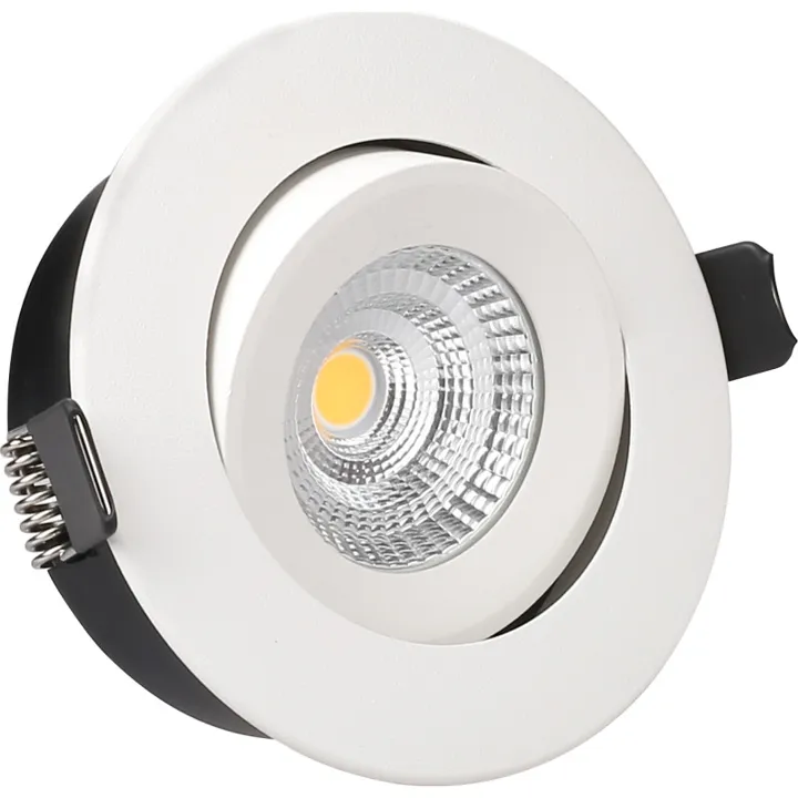 Antidark indbygningsspot, kipbar, 2700K, hvid – indbygningsspot — produktfoto