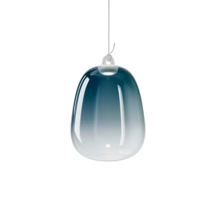 Lodes Oblò Stor 2700K Azure Steel/Hvid – pendel — produktfoto