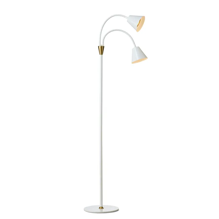 Hygge gulvlampe med 2 arme, hvid — produktfoto
