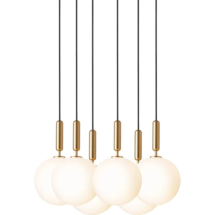 Nuura Miira 6 Stor Messing & Opal – pendel — produktfoto
