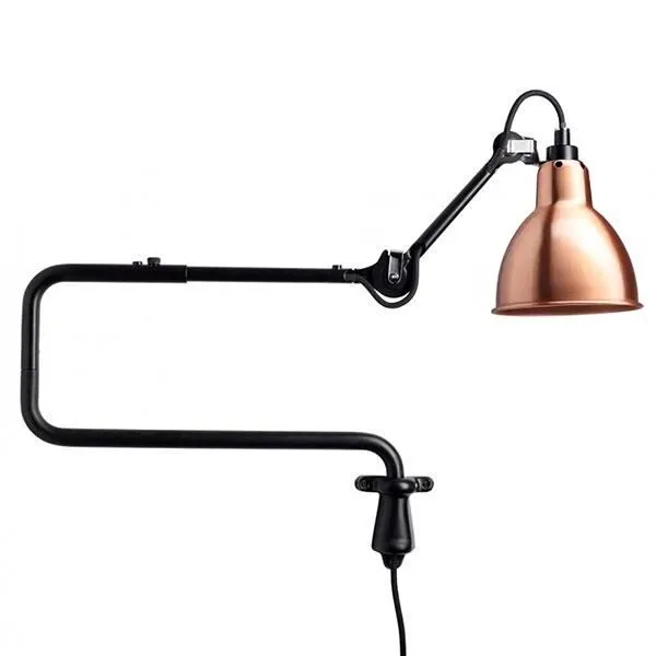 La Lampe Gras N303 Mat Sort & Kobber – væglampe — produktfoto