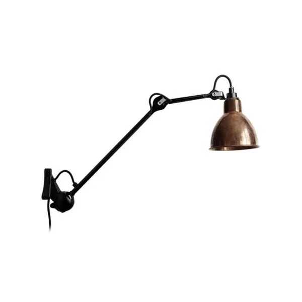 La Lampe Gras N222 Mat Sort & Rå Kobber – væglampe — produktfoto