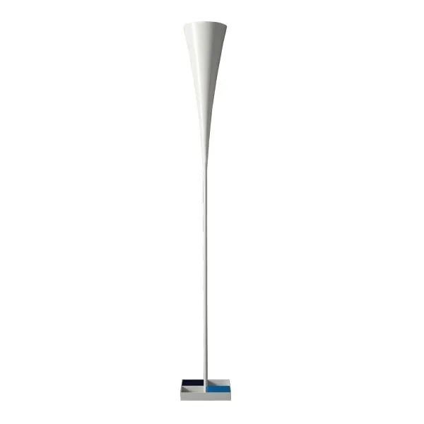 TATO De-Lux D8 Blå & Mat Hvid – gulvlampe — produktfoto