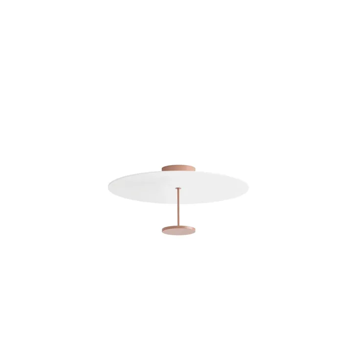 Linea Light collection Stilo_S Ø54 Beige Rød – loftlampe — produktfoto