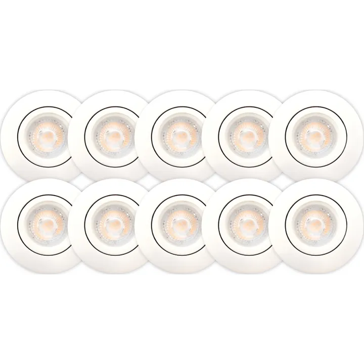 Scan Products Luna Quick Install 2.0 indbygningsspot, 3000K, mat hvid, 10 stk. – indbygningsspot — produktfoto