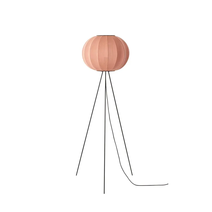 Made By Hand Knit-Wit Round Høj Ø45 Coral – gulvlampe — produktfoto