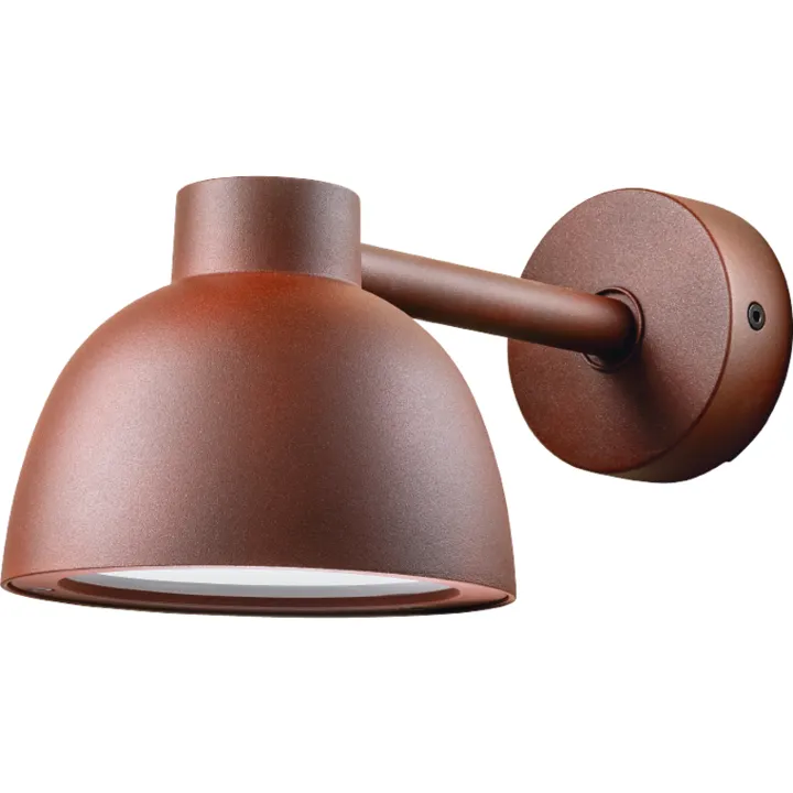 SG Armaturen SG Herning udendørs , corten, Ø18 cm – udendørs væglampe — produktfoto