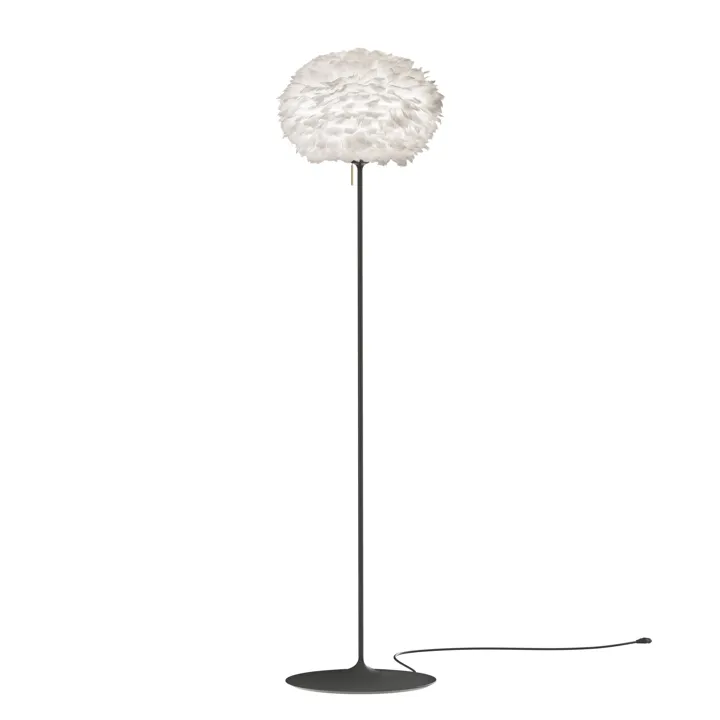 Umage Eos Mellem Hvid med Base I Sort – gulvlampe — produktfoto