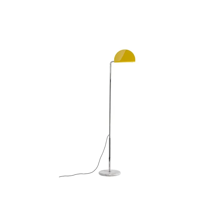DCWéditions Mezzaluna Krom/Gul – gulvlampe — produktfoto