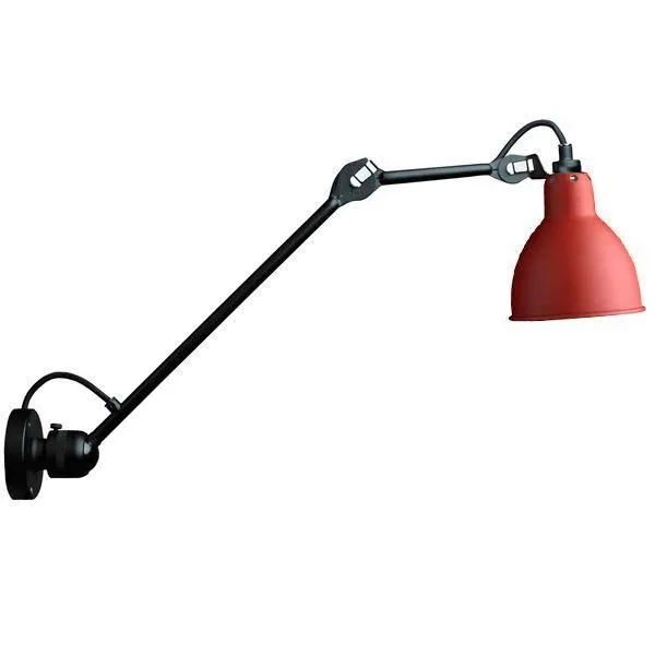 La Lampe Gras N304 L40 Mat Sort & Rød Hardwired – væglampe — produktfoto