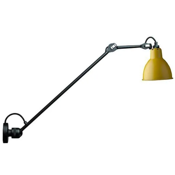 La Lampe Gras N304 L60 Mat Sort & Gul Hardwired – væglampe — produktfoto