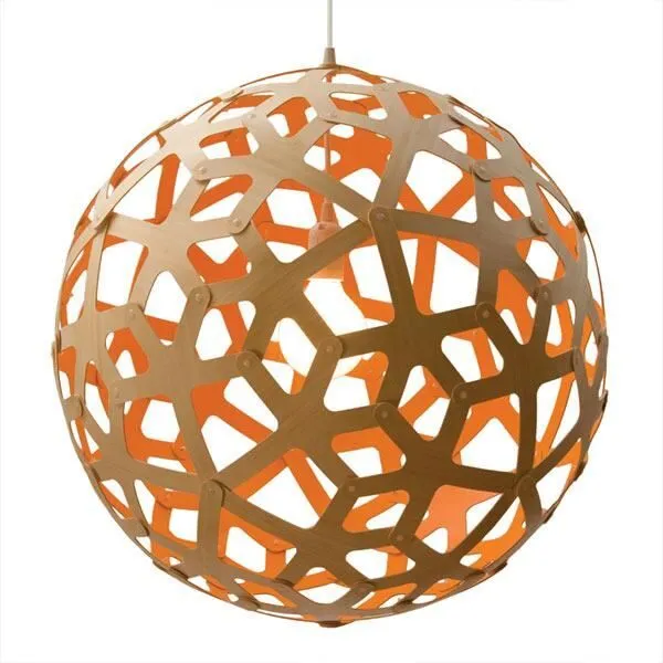 David Trubridge Coral Ø100 Orange – pendel — produktfoto