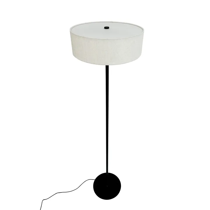 Dyberg Larsen Calix Natur/Sort – gulvlampe — produktfoto