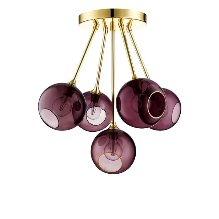 Design By Us Ballroom Molecule Purple Rain/Guld – loftlampe — produktfoto