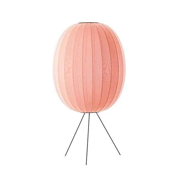 Made By Hand Knit-Wit Round Ø65 Medium Coral – gulvlampe — produktfoto
