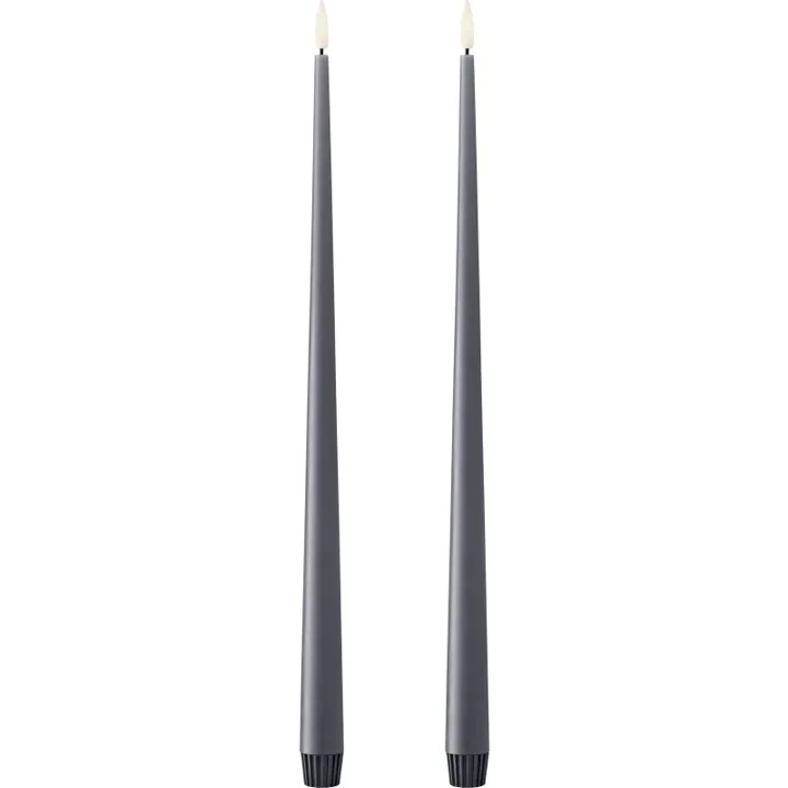 ester & erik LED kronelys, 40 cm, antracit, 2-pak – LED-stearinlys — produktfoto