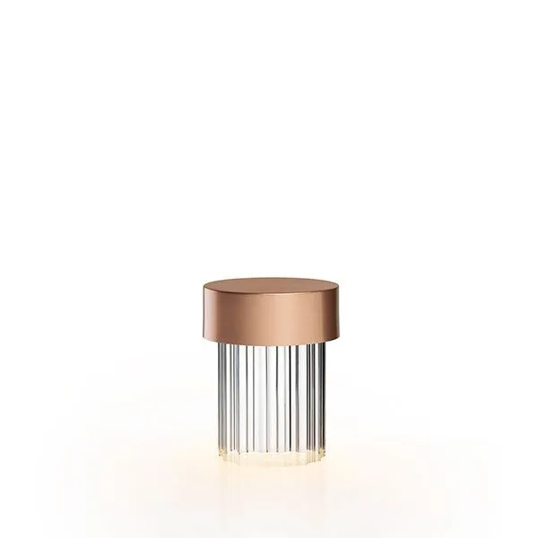 Flos Last Order Fluted Satin Kobber – bordlampe — produktfoto