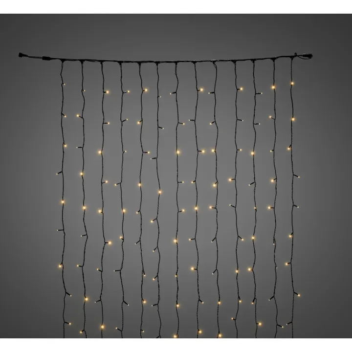 Konstsmide udendørs lysgardin, 208 ravfarvede lys – udendørslampe — produktfoto