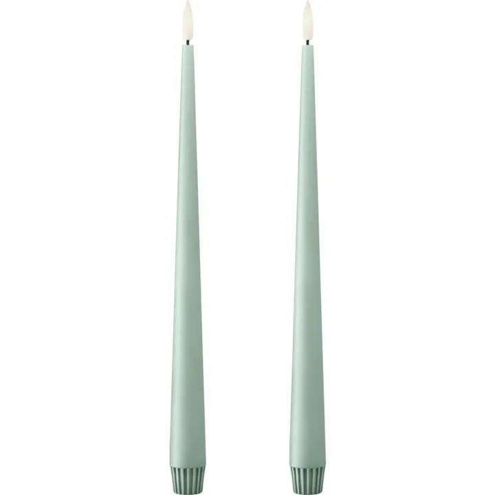ester & erik LED kronelys, 30 cm, mintgrøn, 2-pak – LED-stearinlys — produktfoto