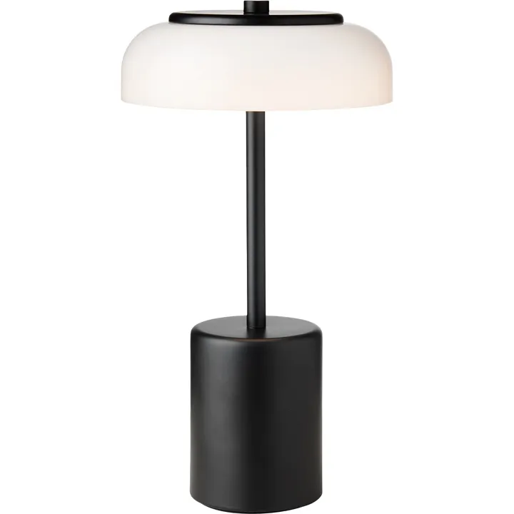 Nuura Blossi Mini Sort/Opal – transportabel bordlampe — produktfoto