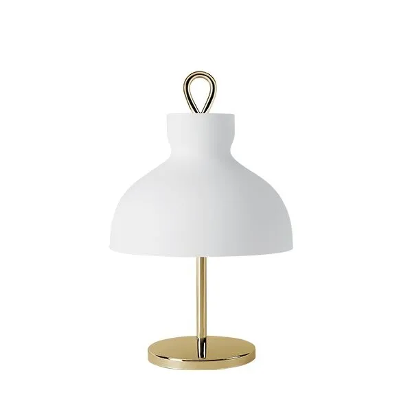 TATO Arenzano Lav Hvid & Messing – bordlampe — produktfoto