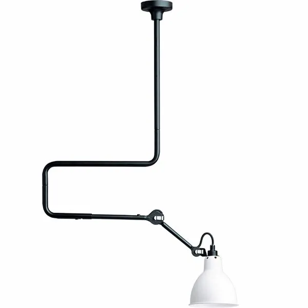 La Lampe Gras N312 Mat Sort/Mat Hvid – loftlampe — produktfoto