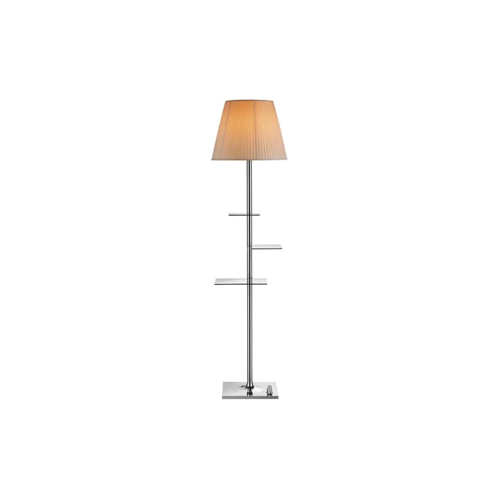 Flos Bibliotheque Krom/Fabric – gulvlampe — produktfoto