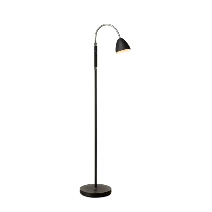 Halo Design Room 1-Arm Sort Krom – gulvlampe — produktfoto