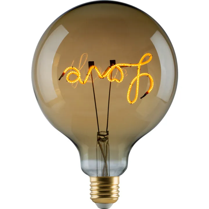 E3Light "e3light Vintage E27 globepære, ""Love"", 2000K, 4W" – pære — produktfoto