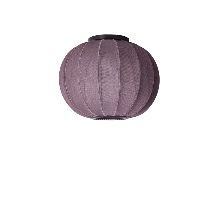 Made By Hand Knit-Wit Round Ø45 Burgundy – loftlampe — produktfoto