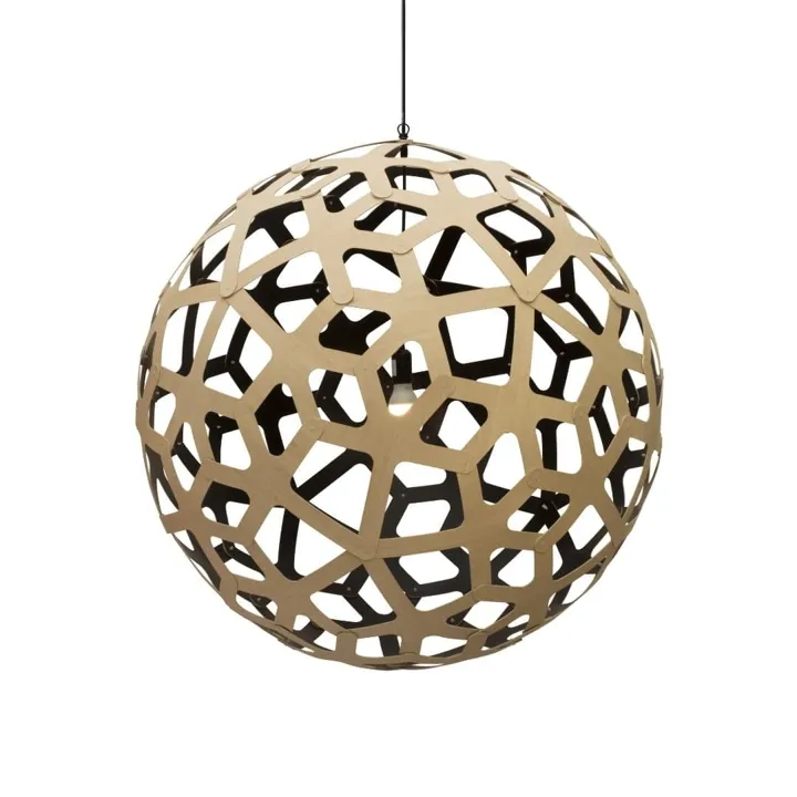 David Trubridge Coral Ø120 Bamboo / Sort – pendel — produktfoto