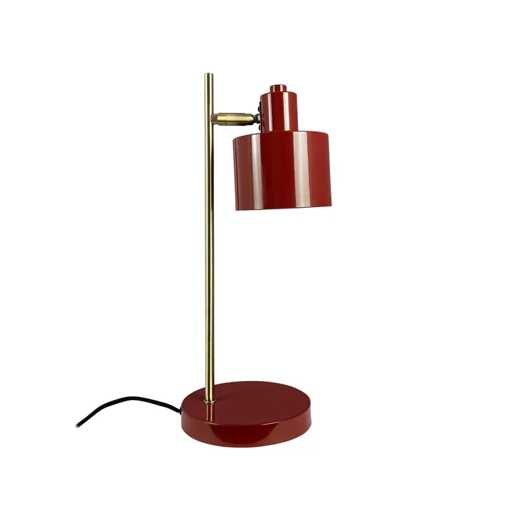 Dyberg Larsen Ocean Mørkerød/Messing – bordlampe — produktfoto
