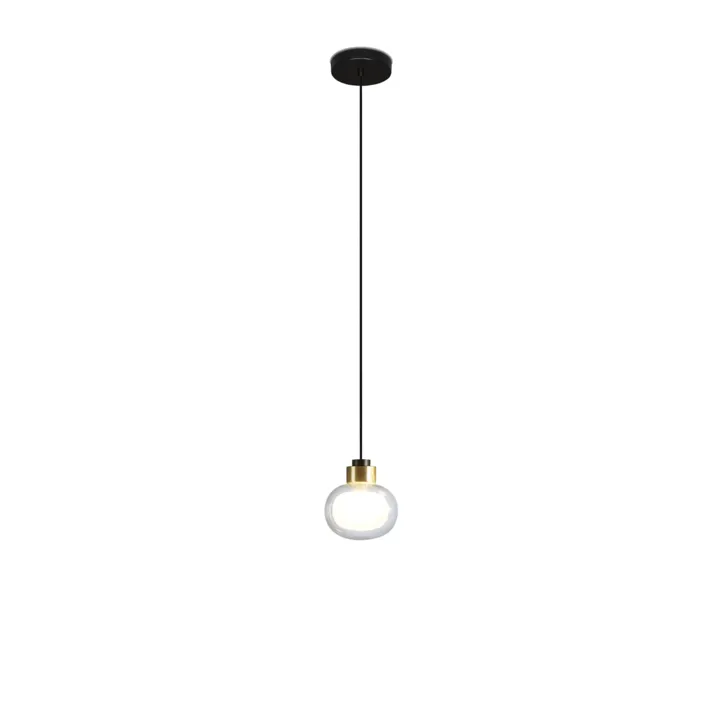 TOOY Nabila 552.22L Sort/Børstet Messing/Klar Glas – pendel — produktfoto
