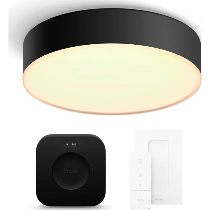 No brand Philips Hue Enrave , sort, Ø26 cm, startsæt – loftlampe — produktfoto