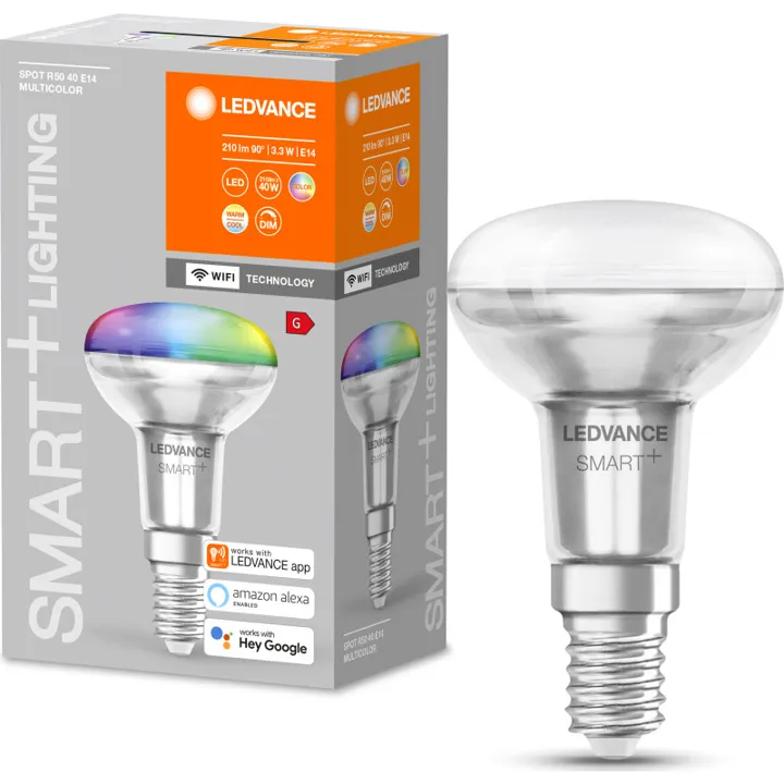 Ledvance Smart+ Wifi E14 reflektorpære, 2700K-6500K, 3,3W – pære — produktfoto