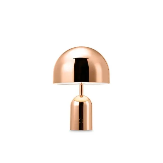 Tom Dixon Bell Portable / batterilampe, kobber – transportabel bordlampe — produktfoto