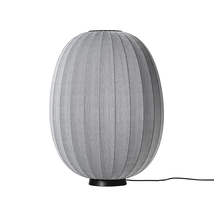 Made By Hand Knit-Wit High/Oval Lav Ø65 Sølv – gulvlampe — produktfoto