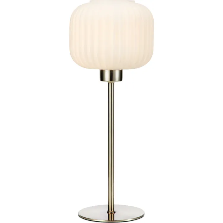 Markslöjd Sober , stål/opal, 38 cm – bordlampe — produktfoto