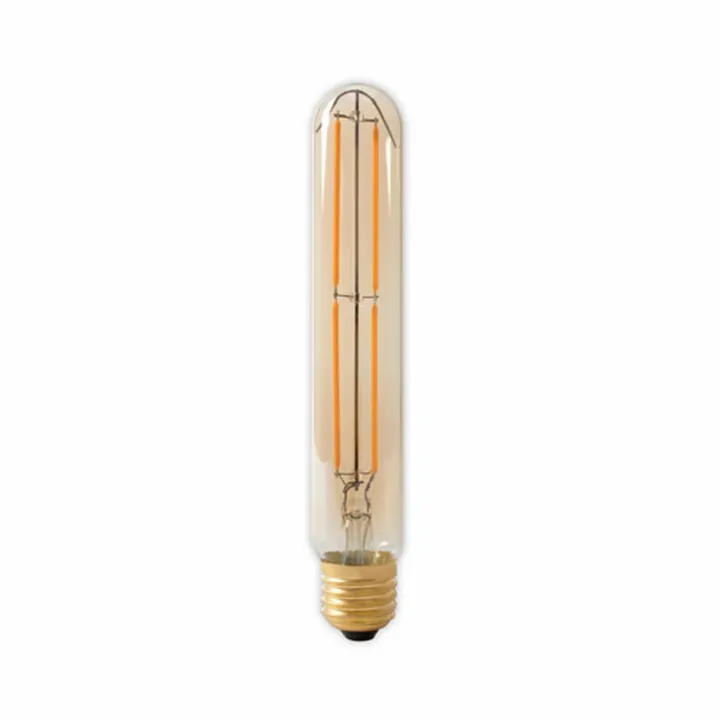 E27 Tube Pære LED 4,5W 2100K Dæmpbar Guld/Klar — produktfoto