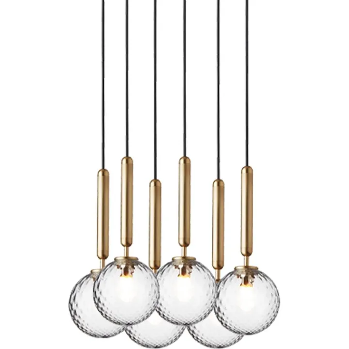 Nuura Miira 6 Børstet Messing/Optic Gold – pendel — produktfoto