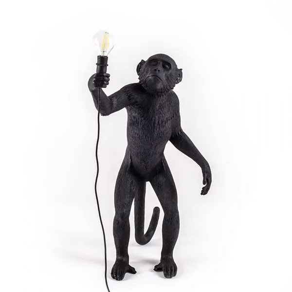 Seletti Monkey Standing Sort Udendørs – udendørslampe — produktfoto