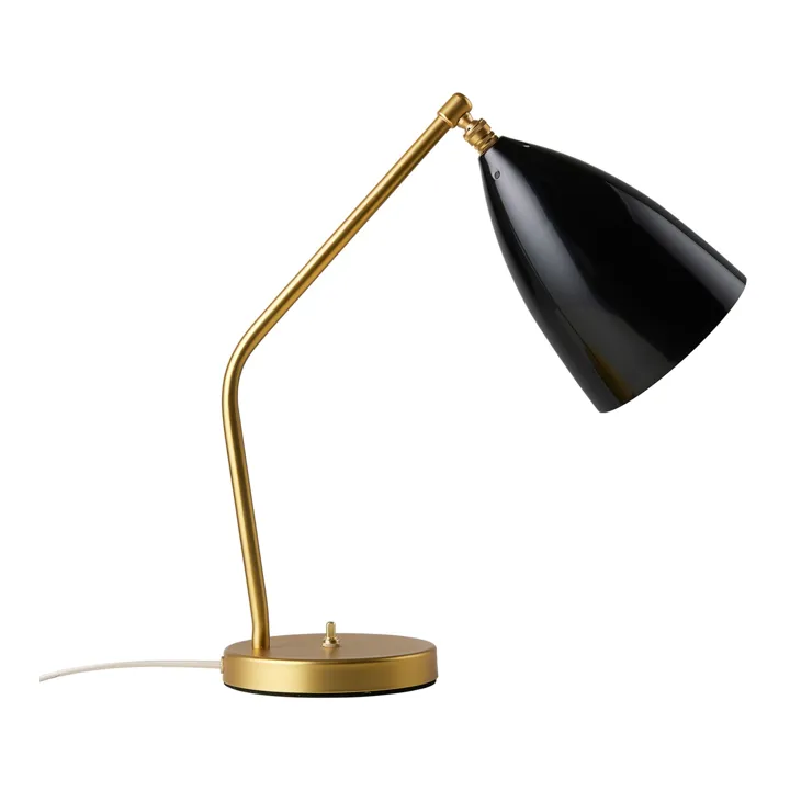 GUBI Grossman Collection Gräshoppa Messing/Blank Sort – bordlampe — produktfoto
